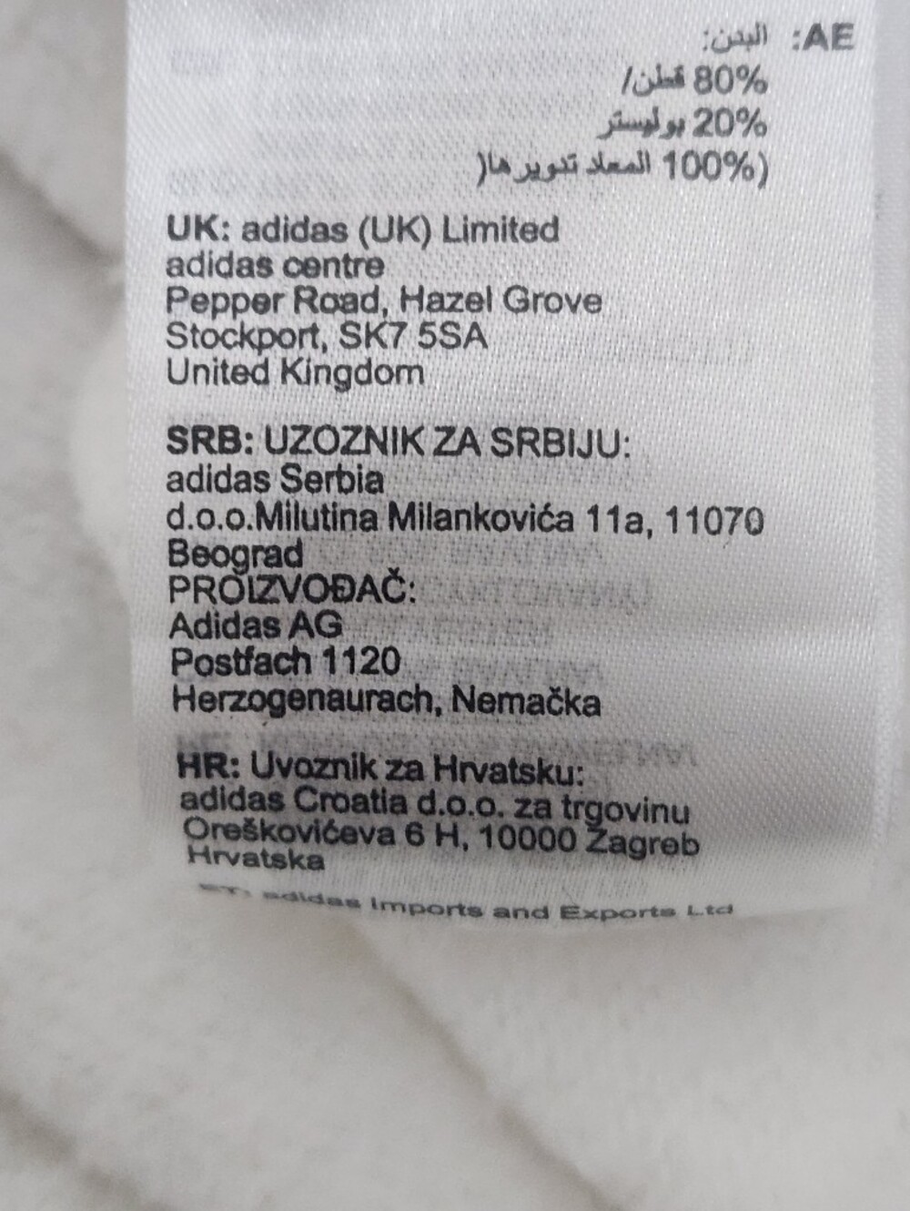 Adidas Mens Medium 2 Tone Bos Hdy Sweatshirt Multi Sports White Red /Blue Logo - Picture 11 of 11